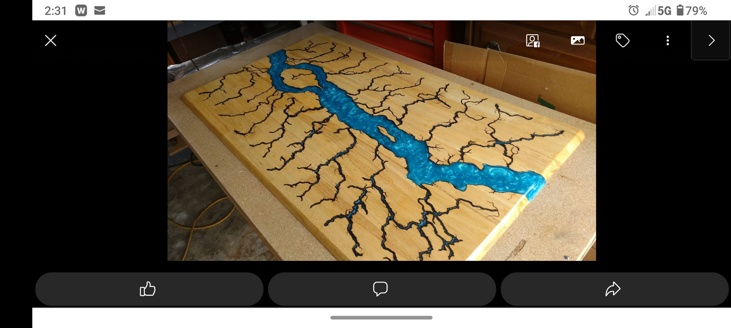 Epoxy river coffee table